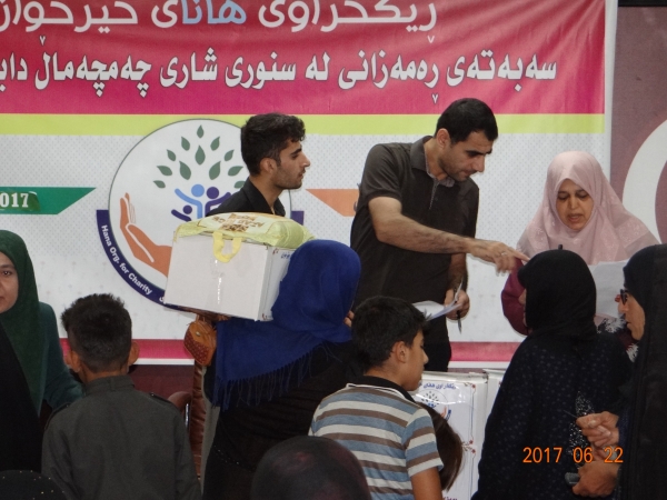 دابه‌ش كردنی 190  سه‌به‌ته‌ی خۆراك له‌ چه‌چه‌مال